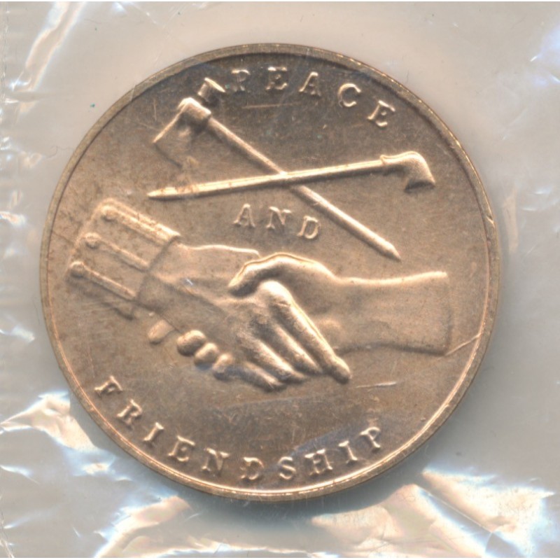 Médaille - Georges Washington - Paix et amitié - cuivre - Neuf
