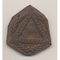 Médaille - Les amis réprouvés - Orient de Montbélliard - ND - cuivre - TTB+ 2