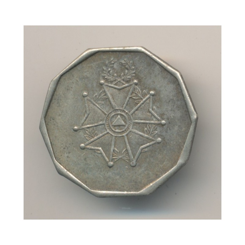 Jeton - Temple des amis de l'honneur Française - octogonal 21mm - métal blanc - Labouret N°378 - TTB