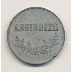 Jeton - Les élus d'Hiram - assiduité - Orient de Paris - zinc 26mm - TTB 2