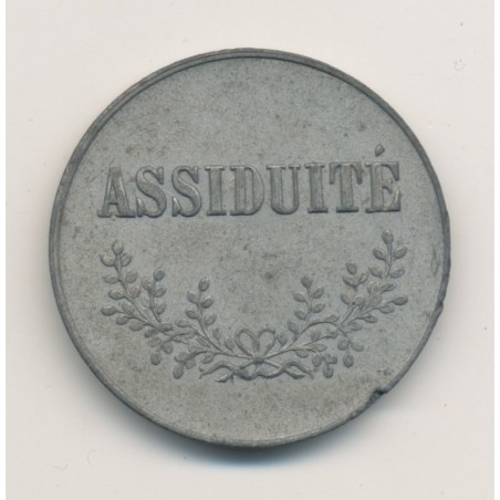Jeton - Les élus d'Hiram - assiduité - Orient de Paris - zinc 26mm - TTB