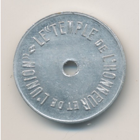 Jeton - Le temple de l'honneur et de l'union - alu 23mm - Labouret N°376 - TTB+