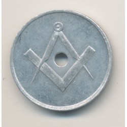 Jeton - Le temple de l'honneur et de l'union - alu 23mm - Labouret N°376 - TTB+ 2