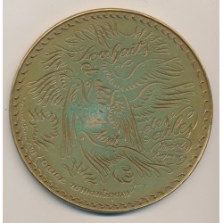 Médaille - Souhaites sont des ailes - Voeux romantiques - Jean Marcel - bronze - 100mm - 1979 - TTB+ 2