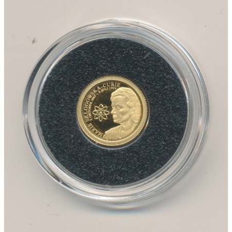 Samoa - 1 Dollar 2009 - Marie Curie - Or 0,5g 0,999 - FDC