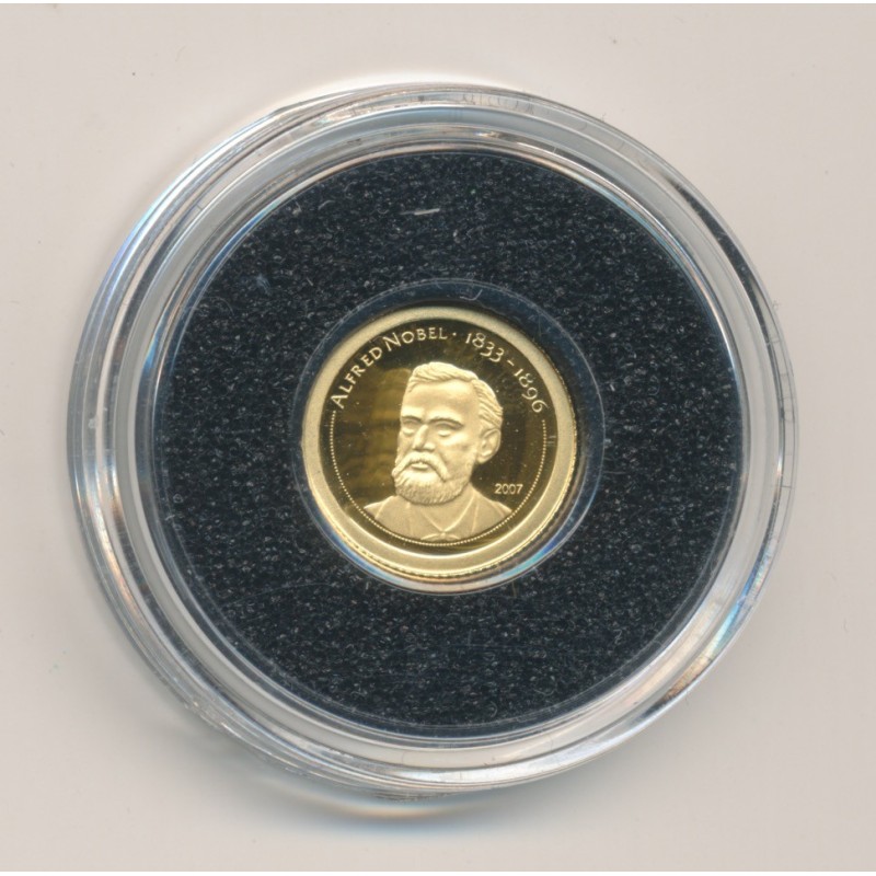 Mongolie - 500 Tugrik 2007- Alfred Nobel - Or 0,5g 0,999 - FDC