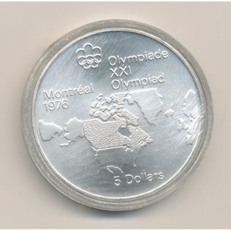 5 Dollars 1973 - JO Montreal 1976 - argent - FDC