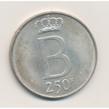 Belgique - 250 Francs 1976 - Jubilé d'argent du Roi Baudoin - Bruxelles - argent 25g - TTB+