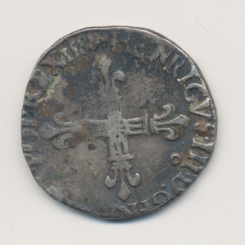 Henri III - 1/4 écu - 1588 Rennes - argent - TB+