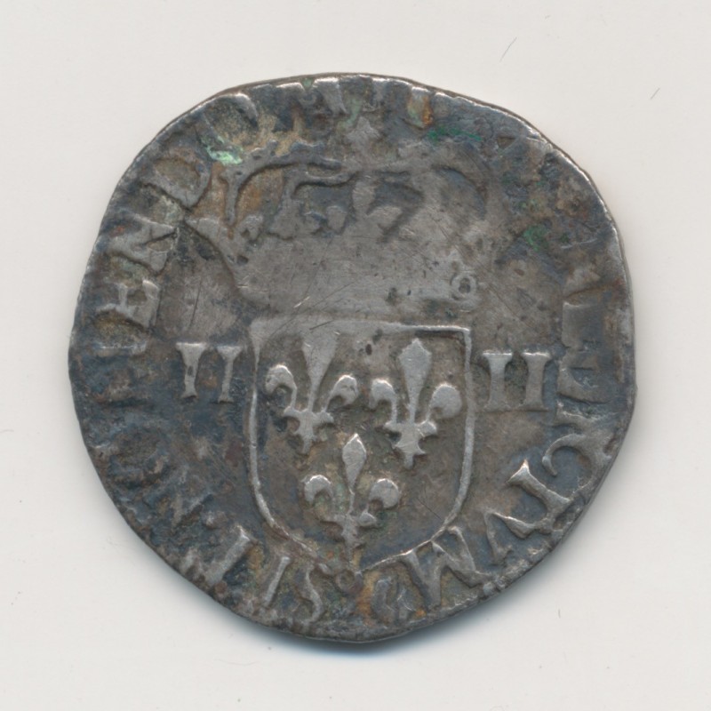 Henri III - 1/4 écu - 1588 Rennes - argent - TB+