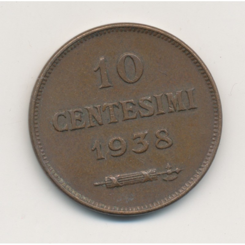 Saint-Marin - 10 centesimi - 1938 - TTB+