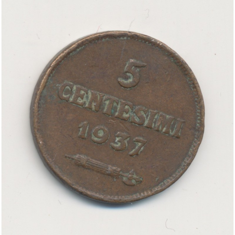 Saint-Marin - 5 centesimi - 1937 - TTB