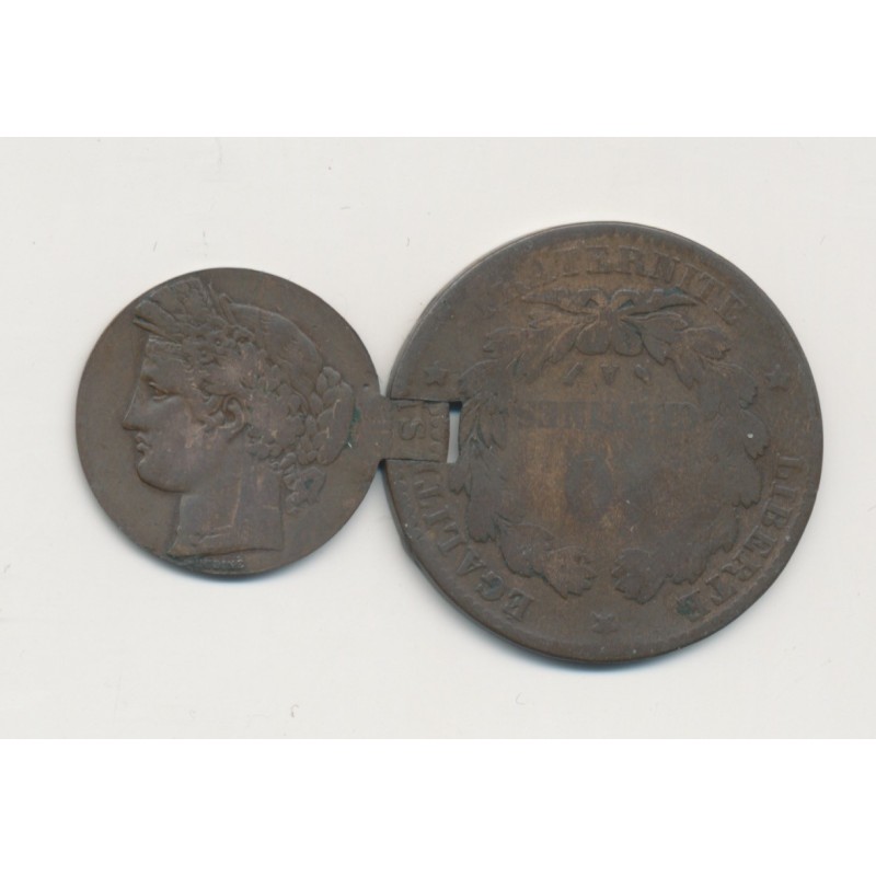 Boite de Forcat - 10 Centimes Cérès - bronze - TB