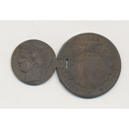 Boite de Forcat - 10 Centimes Cérès - bronze - TB