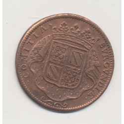 Jeton - États de bourgogne - 1715 - cuivre - TB 2