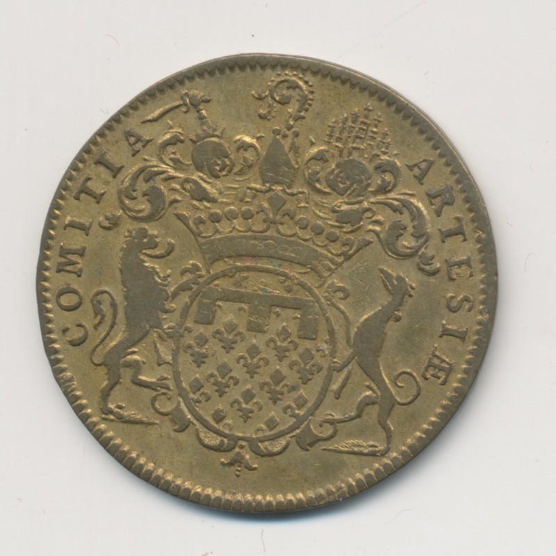 Jeton - Louis XIV - états d'Artois - 1705 - laiton - TB