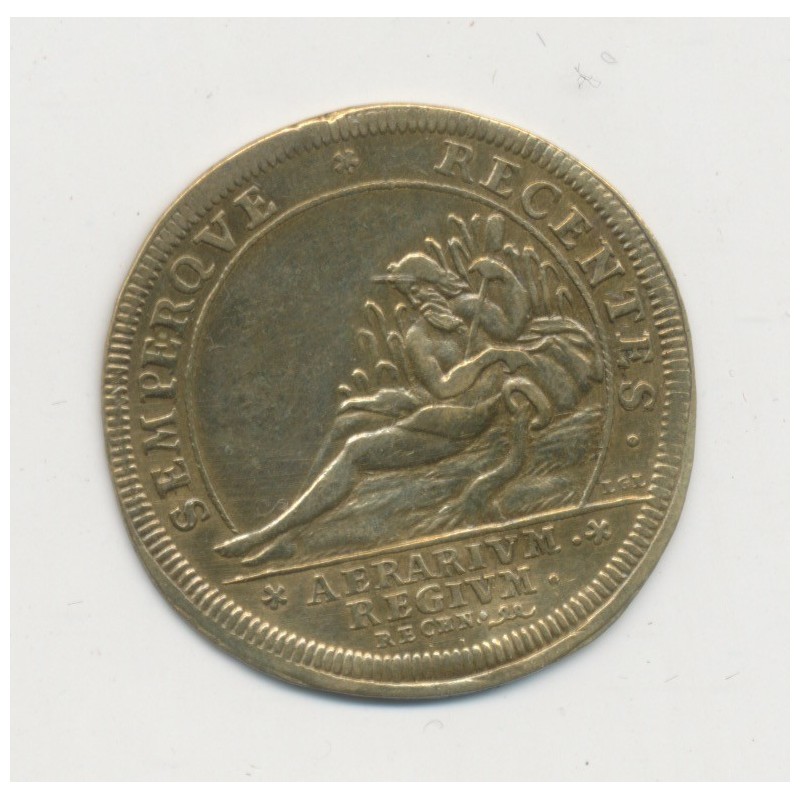 Jeton - Louis XIV - Chambre trésor royal -Nuremberg - laiton - TTB