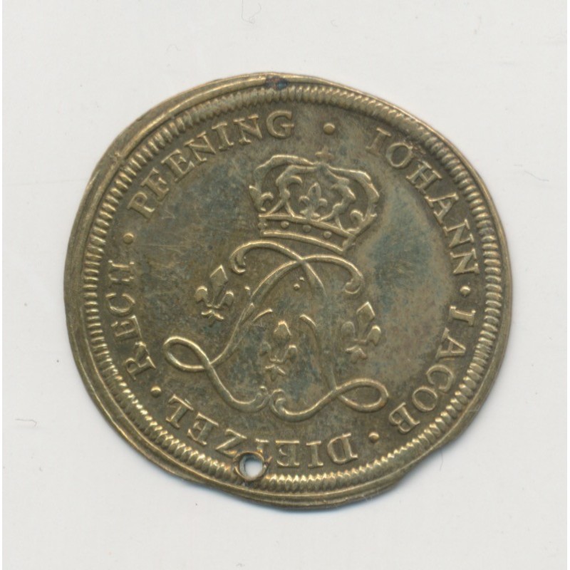 Jeton - Louis XV - Nuremberg - laiton - TB+
