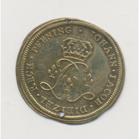 Jeton - Louis XV - Nuremberg - laiton - TB+