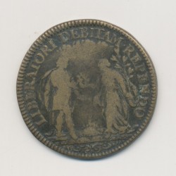 Jeton - Louis XIV - Libération des armées des états de bourgogne - 1660 - laiton - TB 2