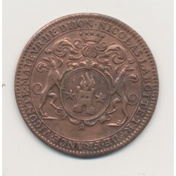 Jeton - Mairie de Dijon - 1713 - Nicolas Labotte - cuivre - TTB
