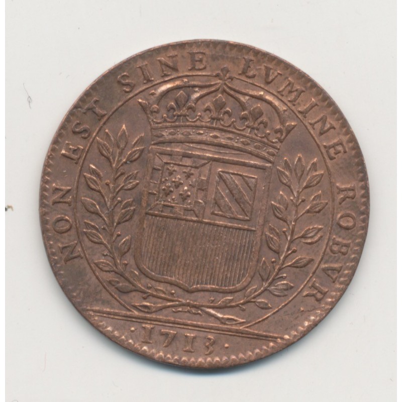 Jeton - Mairie de Dijon - 1713 - Nicolas Labotte - cuivre - TTB