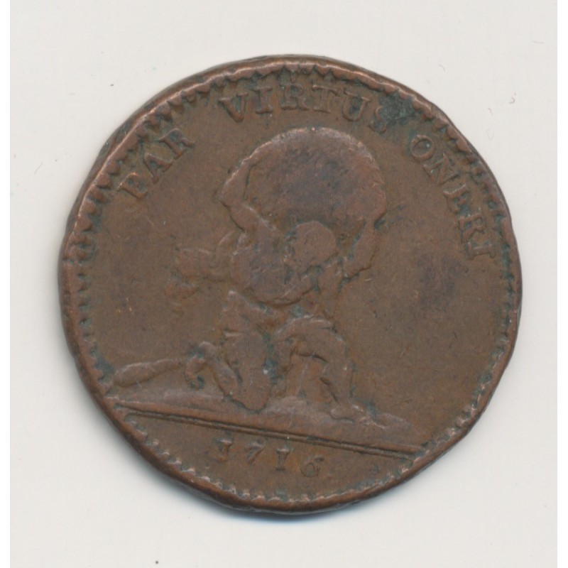 Jeton - Louis XIV - 1716 - cuivre - TB
