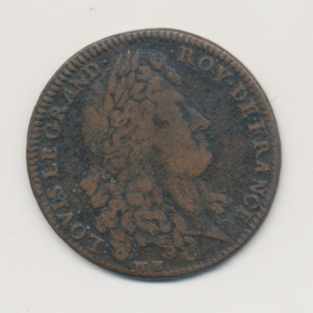 Jeton - Louis XIV - Batiments du roi - 1683 - cuivre - TB