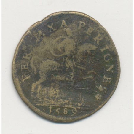 Jeton - Henri IV - 1589 - laiton - B/TB