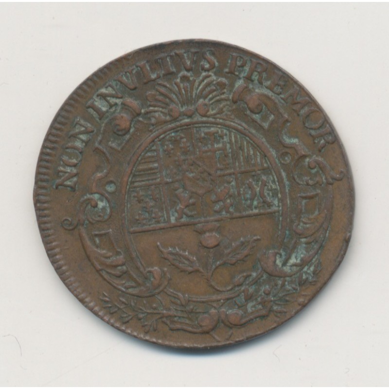 Jeton - Ville de nancy - 1729 - Duché de Lorraine - cuivre - TTB