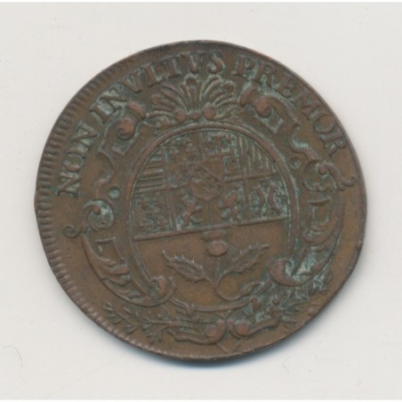 Jeton - Ville de nancy - 1729 - Duché de Lorraine - cuivre - TTB