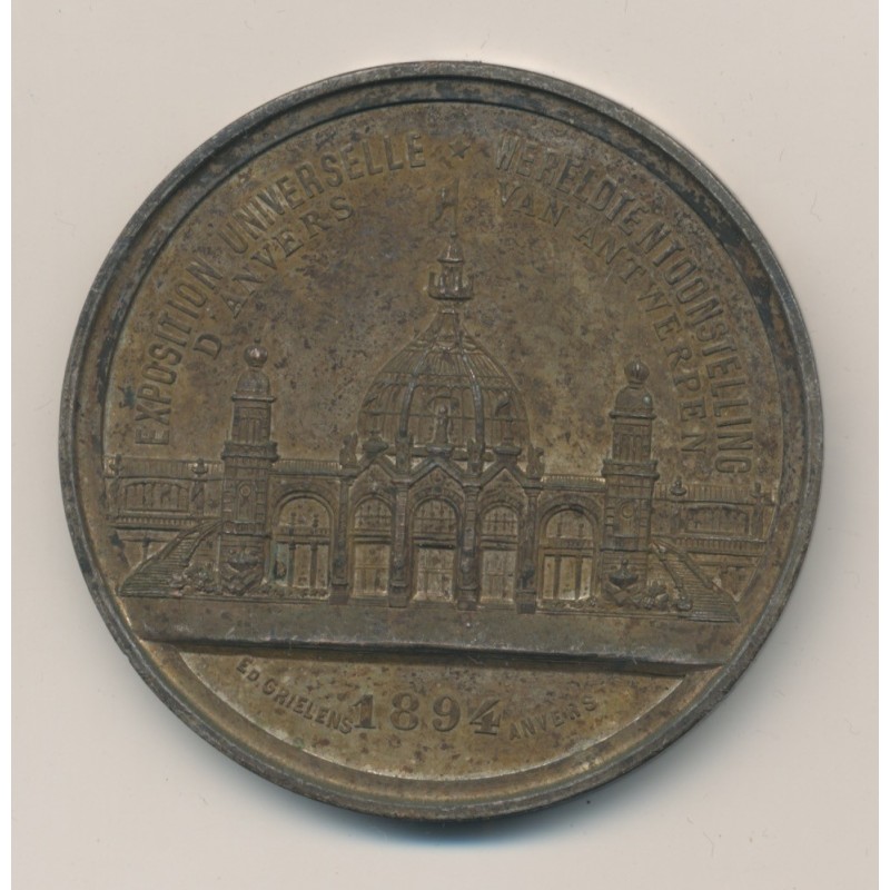 Médaille - Exposition Universelle d'Anvers - 1894 - 54mm - TTB+
