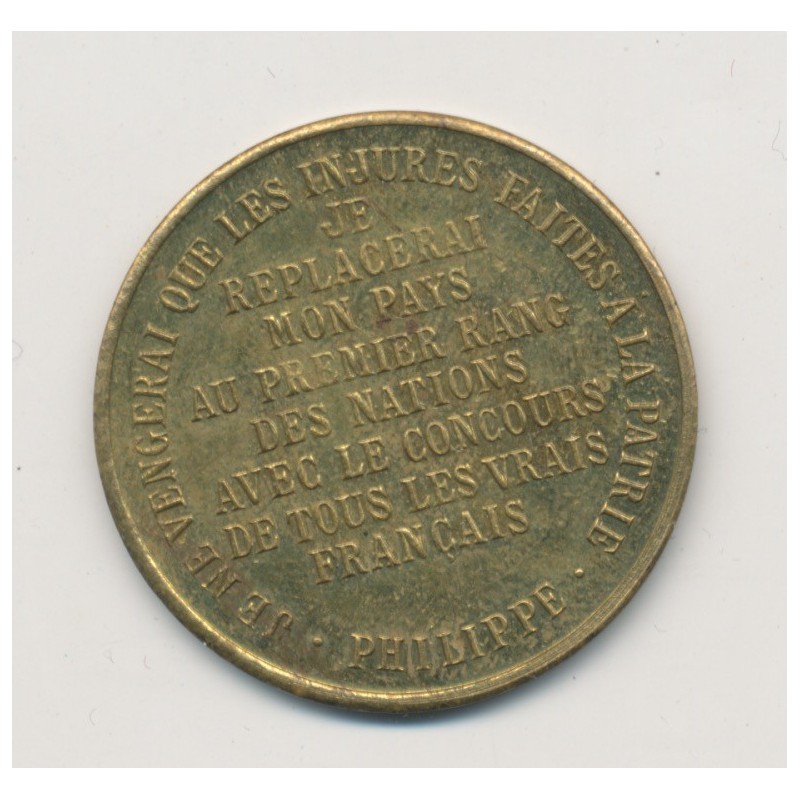 Médaille - Philippe duc d'Orléans - 1899 - module 10 centimes - laiton - TTB+
