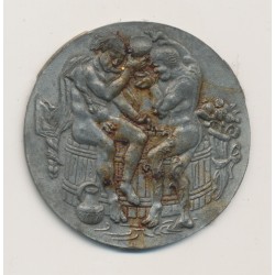 Médaille - Bacchus - étain uniface - 45mm - TTB