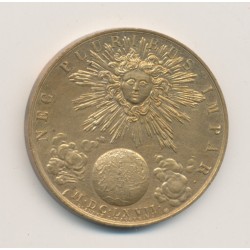 Médaille - Louis XIV - Soleil et devise - 1667 - refrappe -33mm - SUP 2