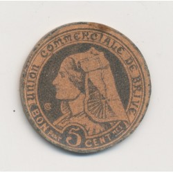 Dept 19 - 5 Centimes Union commerciale Brive 1917 - carton - TTB+ 2