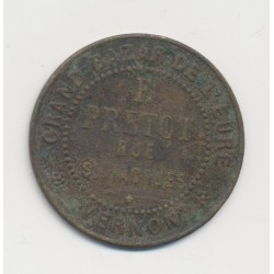 Vernon - 65 Centimes 20 jetons - Grand bazar de l eure - cuivre - TTB 2
