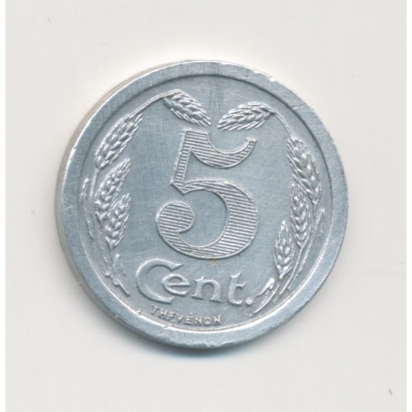 Evreux - 5 Centimes 1921 - chambre de commerce - alu rond 19mm - SUP