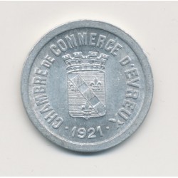 Evreux - 10 Centimes 1921 - chambre de commerce - alu rond 23mm - SUP+