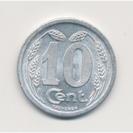 Evreux - 10 Centimes 1921 - chambre de commerce - alu rond 23mm - SUP+