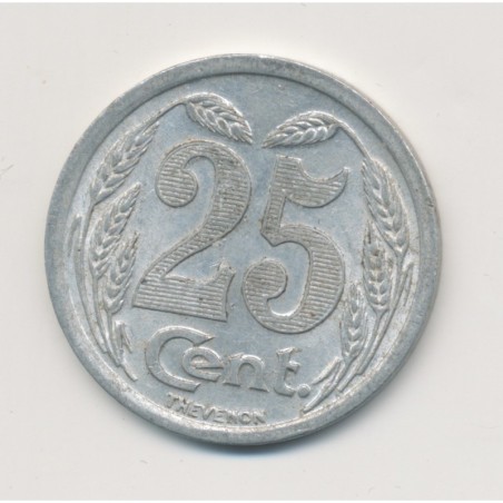 Evreux - 25 Centimes 1921 - chambre de commerce - alu rond 27mm - TTB+