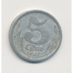 5 Centimes 1922 - Chambre commerce eure et loir - alu rond 19mm - TTB+ 2