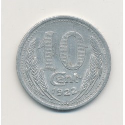 10 Centimes 1922 - Chambre commerce eure et loir - alu rond 22.5mm - TTB 2