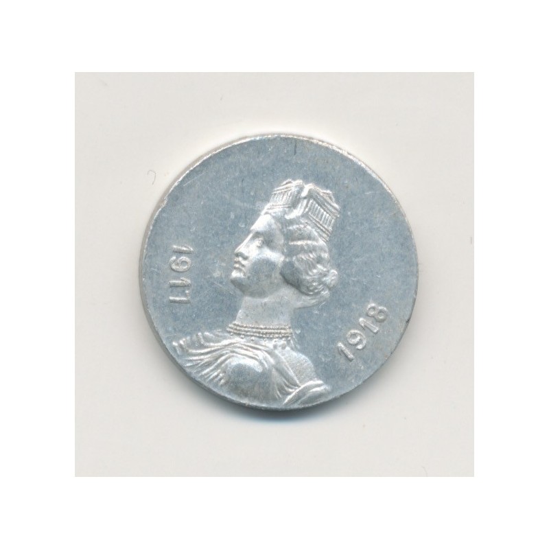 25 Centimes 1917-1918 - Groupes commerciaux du gard - alu rond 20mm - SUP+