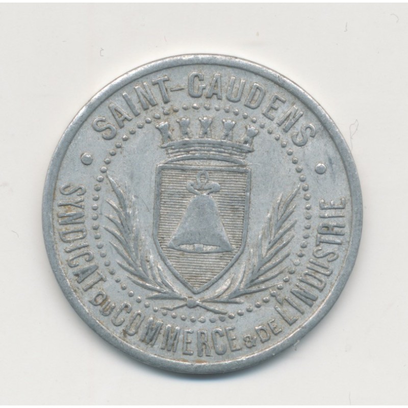 5 Centimes 1920 - St Gaudens - syndicat du commerce - alu rond 23mm - TTB+