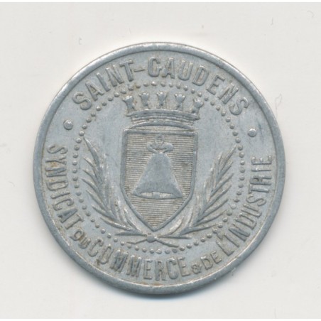 5 Centimes 1920 - St Gaudens - syndicat du commerce - alu rond 23mm - TTB+