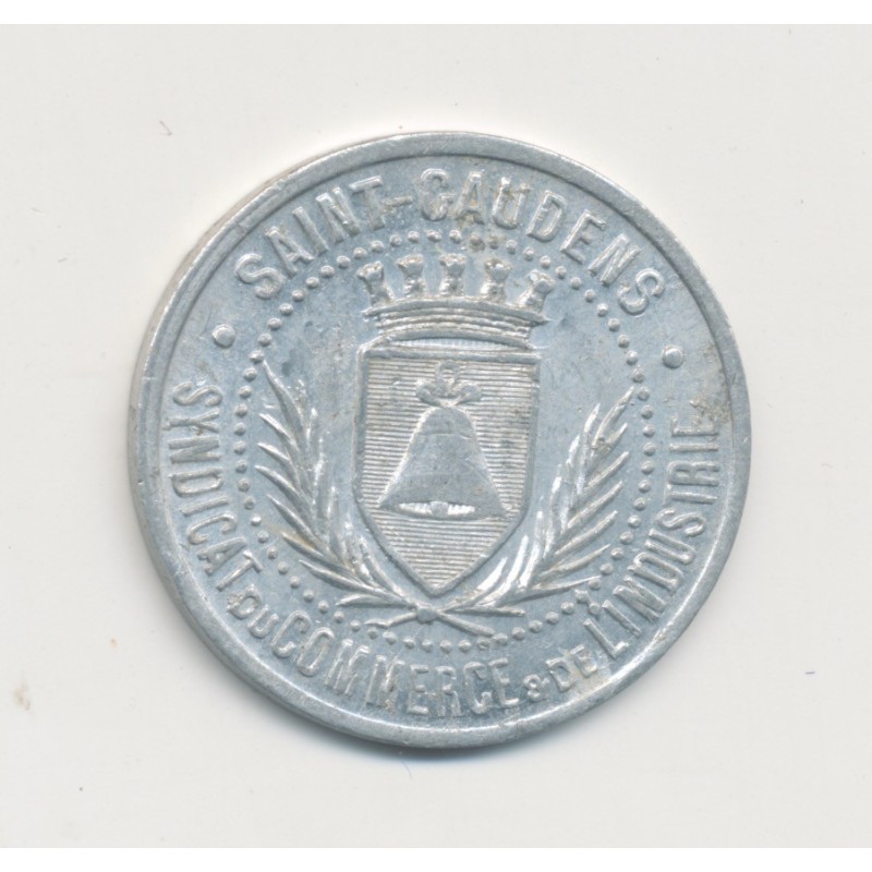 5 Centimes 1920 - St Gaudens - syndicat du commerce - alu rond 23mm - SUP+