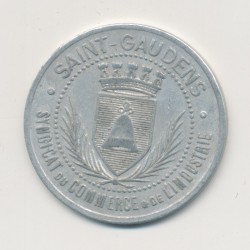 10 Centimes 1920 - St Gaudens - syndicat du commerce - alu rond 27mm - TTB+ 2