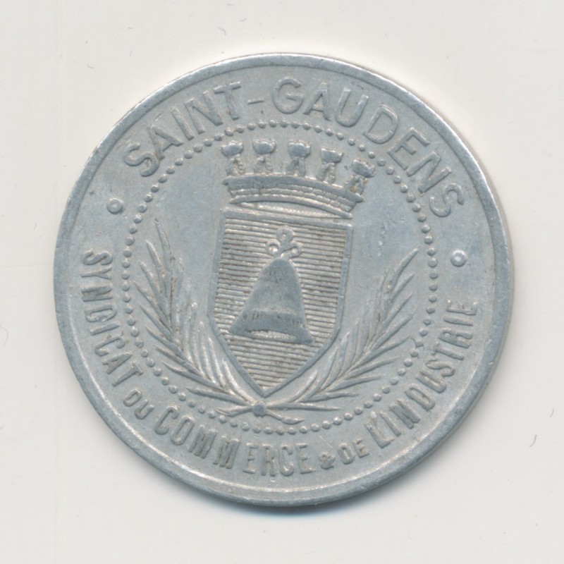 10 Centimes 1920 - St Gaudens - syndicat du commerce - alu rond 27mm - TTB+