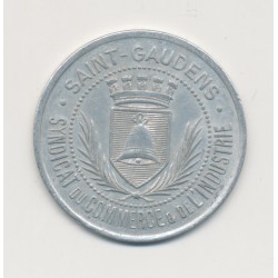 25 Centimes 1920 - St Gaudens - syndicat du commerce - alu rond 30mm - TTB+ 2